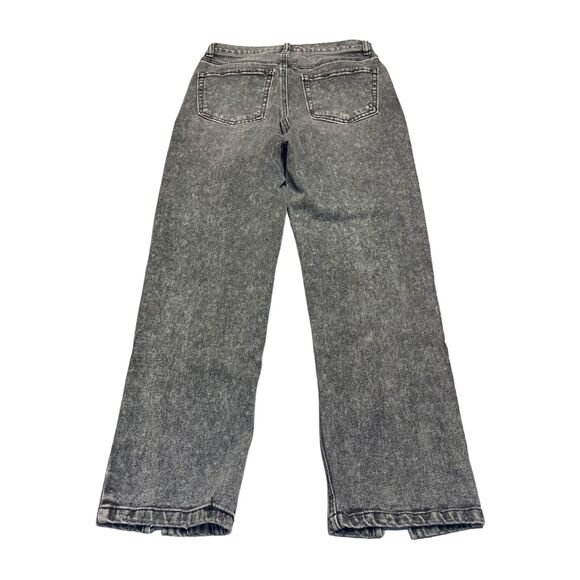 SO Super High Rise Straight Jeans Women's 7/28W Gray Denim Pockets Ankle Slits - Picture 6 of 6